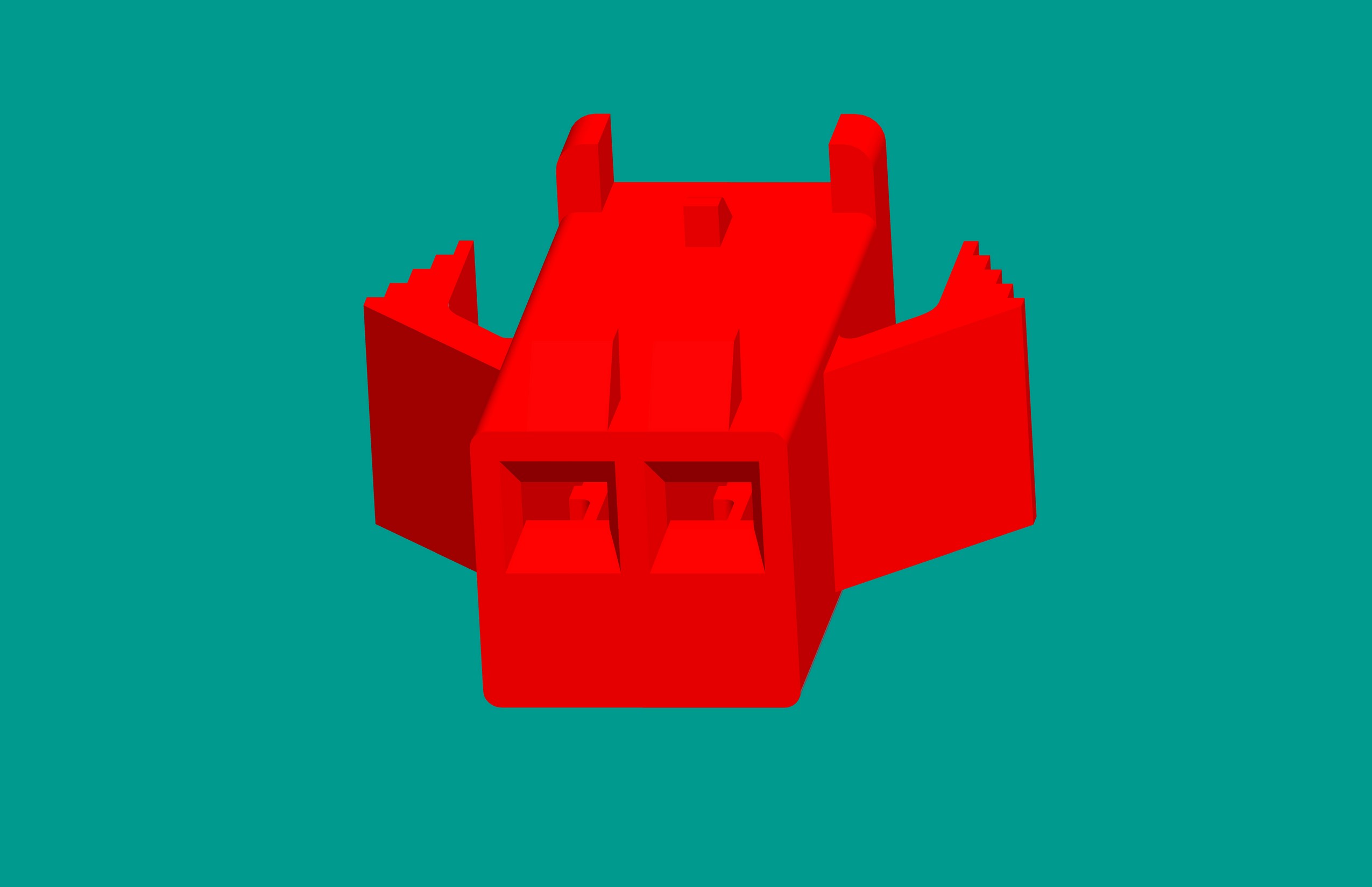 SMP-2孔塑殼C型插頭/紅色/