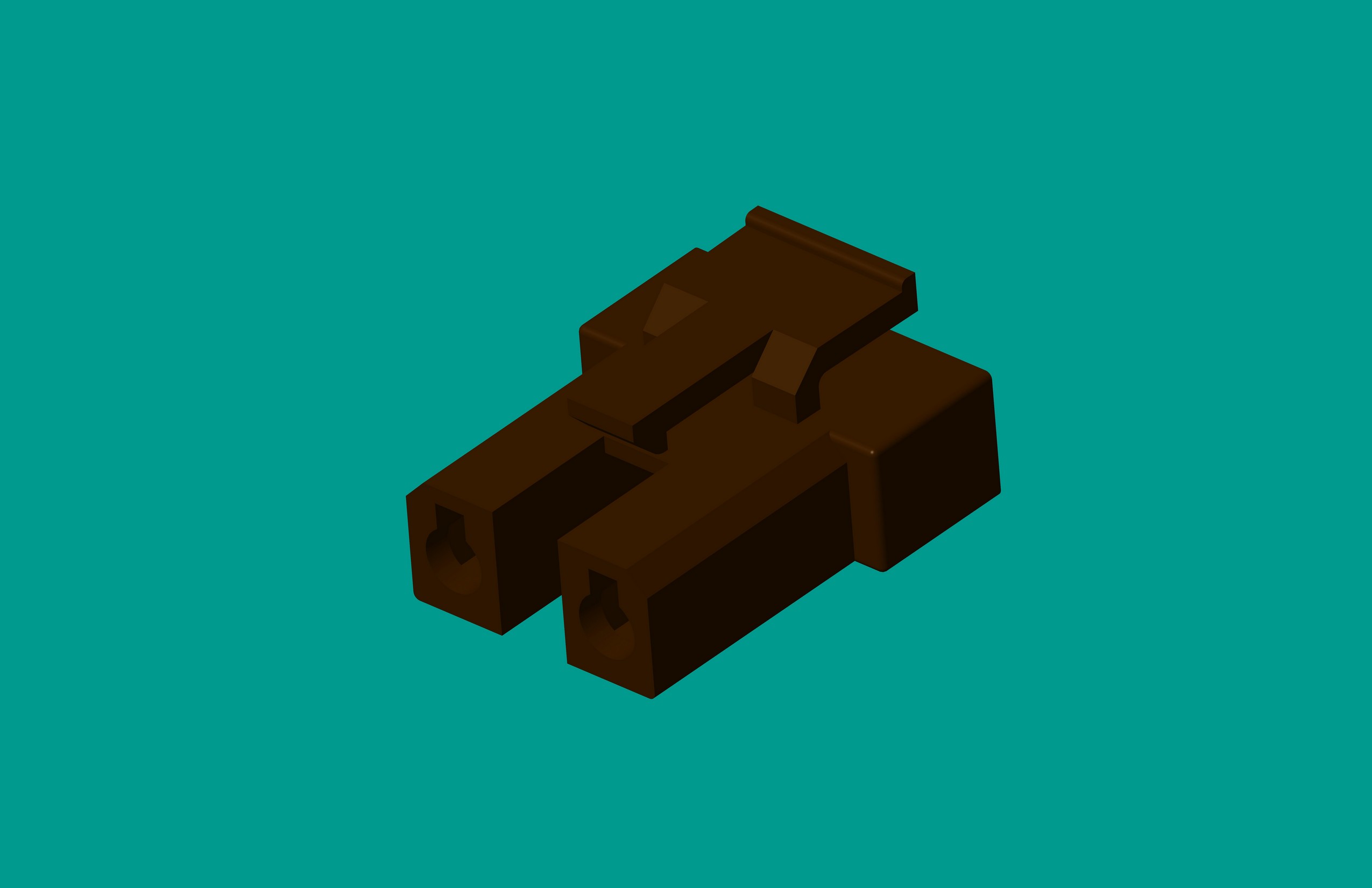 2.1洗衣機(jī)塑件-2孔棕色